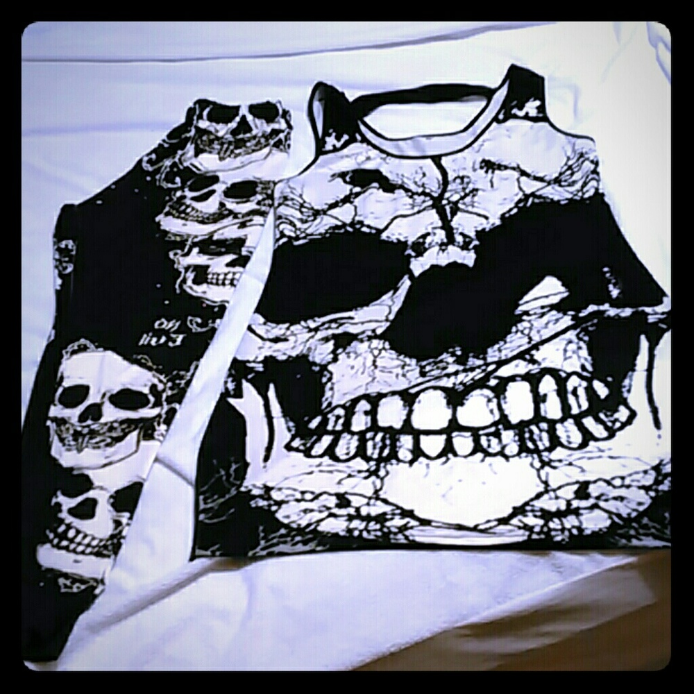 Skull leggings with mini skull dress.